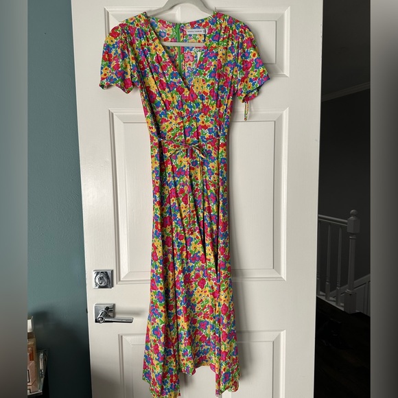 NWT FAITHFULL THE BRAND RAPHAELA MIDI DRESS | LA FORTUNA FLORAL | XS - Picture 3 of 7
